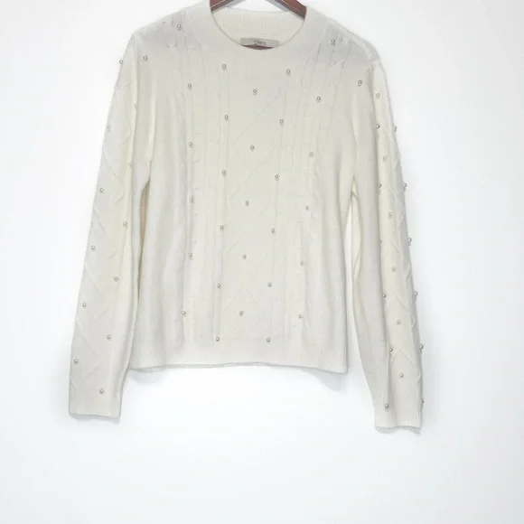 Loft cream pearl sweater NWT - Picture 2 of 4